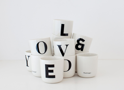 Playtype Fonts Coffe Mugs Concept Store 