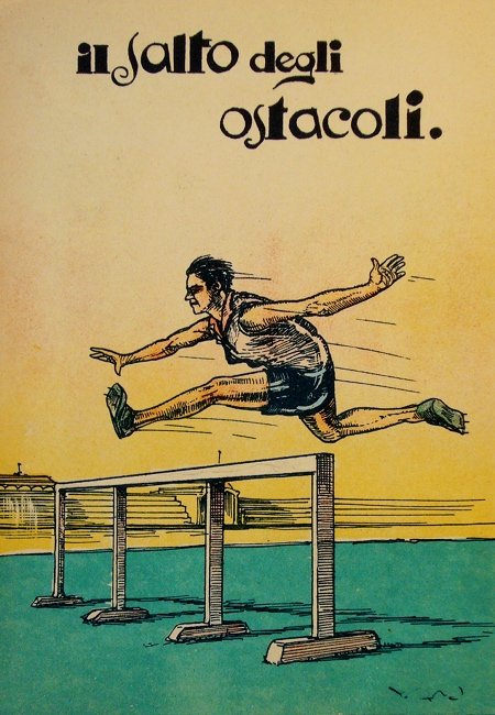 Italian Long Jump Illustration 